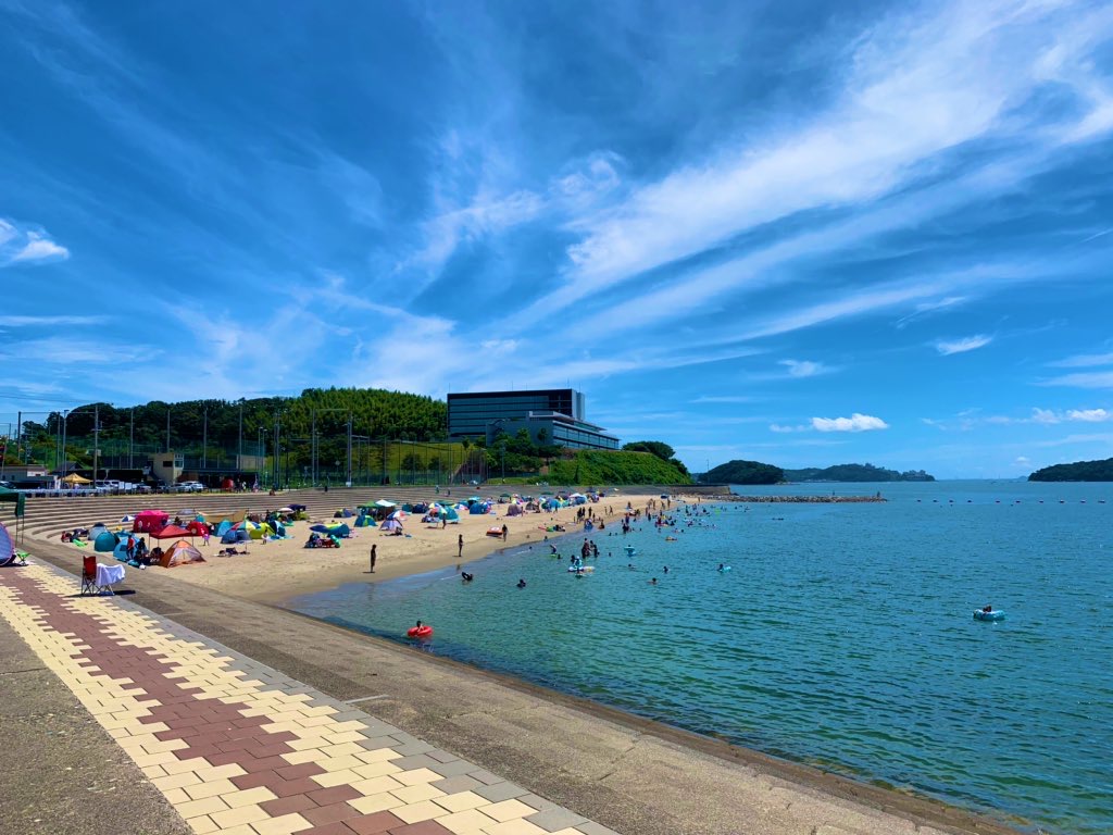 【寺部海水浴場】西尾旧幡豆の三河湾に面した海水が綺麗な穴場ビーチはファミリーにおすすめ！ たーたんファミリー